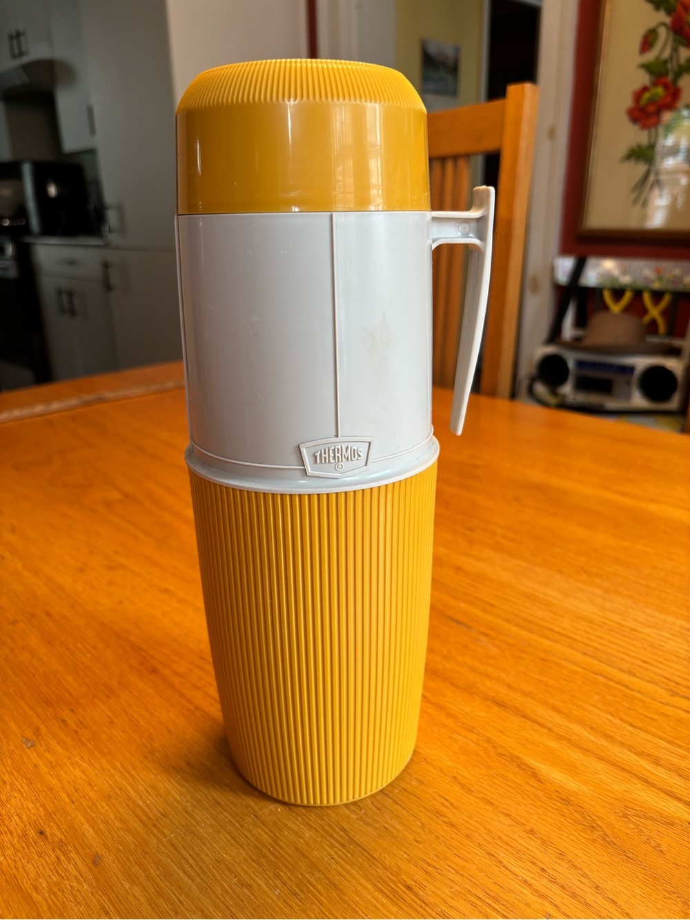 Vintage Yellow Thermos model 6402
